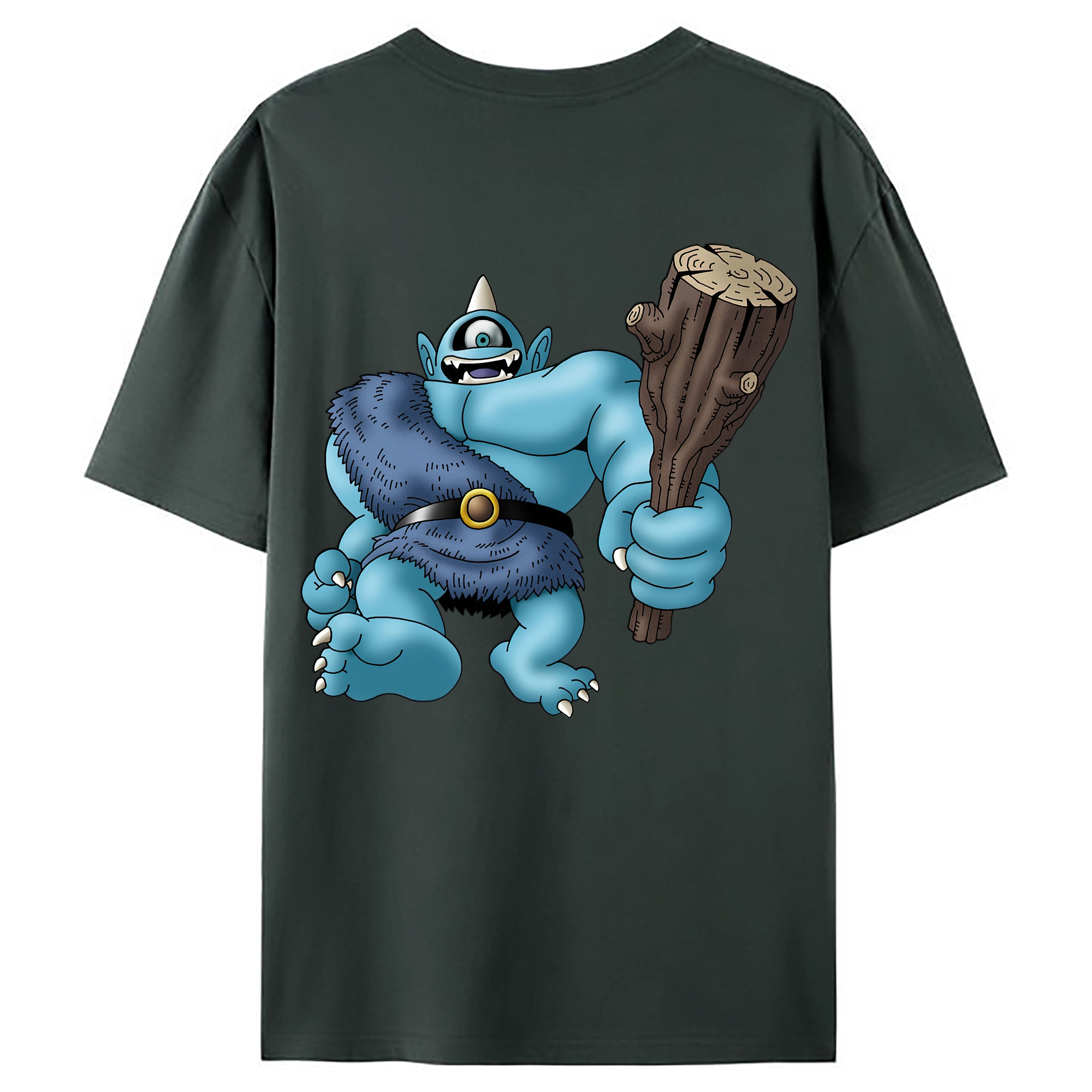 （画像用） ドラゴンクエスト Doragon Kuesuto Dragon Quest 綿100％ メンズ半袖Tシャツ（バックプリント） 通気性